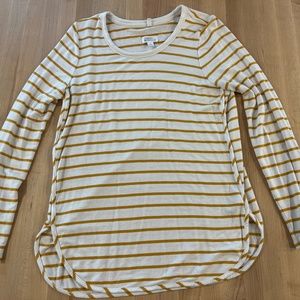 Stitch Fix Market & Spruce Yellow Mustard Stripe Long Sleeve